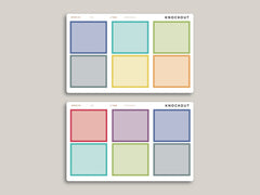 Side Full Box Planner Stickers for  Makse Life Horizontal Planner R36