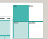 Side Full Box Planner Stickers for  MakseLife Horizontal Planner R36