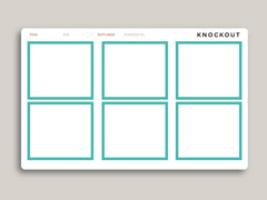 Side Full Box Planner Stickers for  Makse Life Horizontal Planner R36