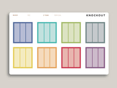 Divided Bottom Full Box Planner Stickers for  Makse Life Vertical Planner R37