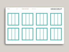 Divided Bottom Full Box Planner Stickers for  Makse Life Vertical Planner R37