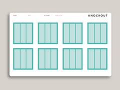 Divided Bottom Full Box Planner Stickers for  Makse Life Vertical Planner R37