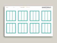 Divided Bottom Full Box Planner Stickers for  Makse Life Vertical Planner R37