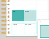 Bottom Full Box Planner Stickers for  MakseLife Vertical Planner R38