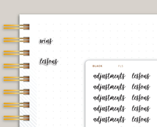 Reflection Word Prompt Planner Sticker FL5