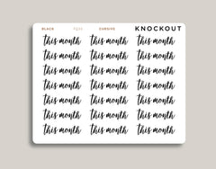 Transparent This Month Planner Sticker FQ33
