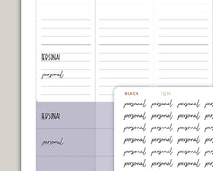 Transparent Personal Planner Sticker FQ36