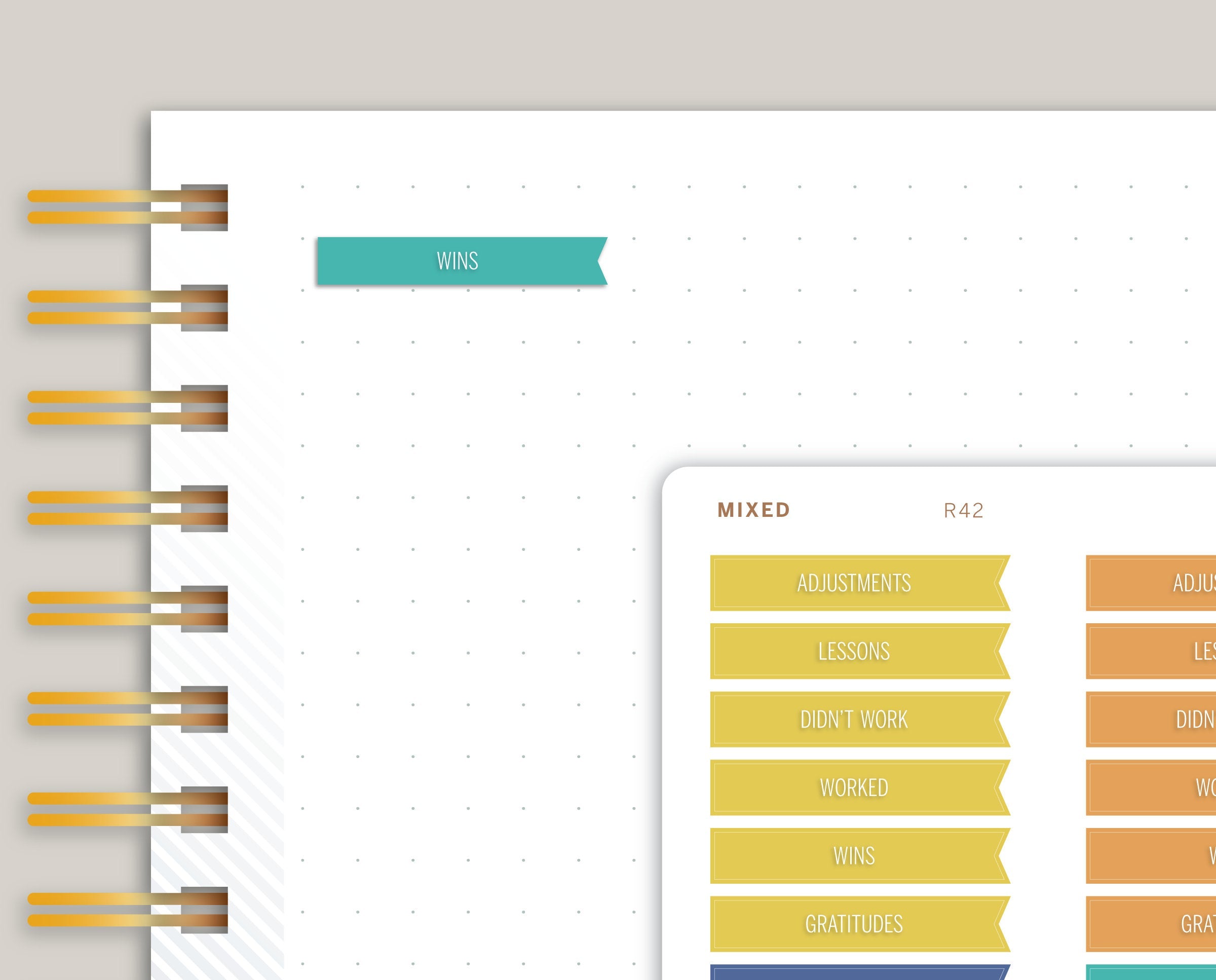 Reflection Prompt Flag Stickers for MakseLife Planners R42
