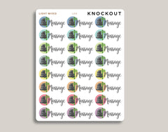 Massage Planner Stickers for Makse Life Planner U44
