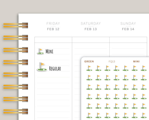 Golf / Putting Green Sports Planner Stickers FQ13