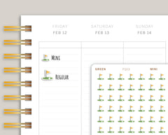 Golf / Putting Green Sports Planner Stickers FQ13