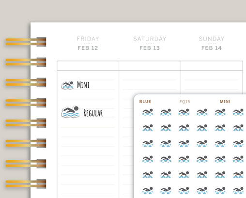 Swimming Sports Planner Stickers FQ15