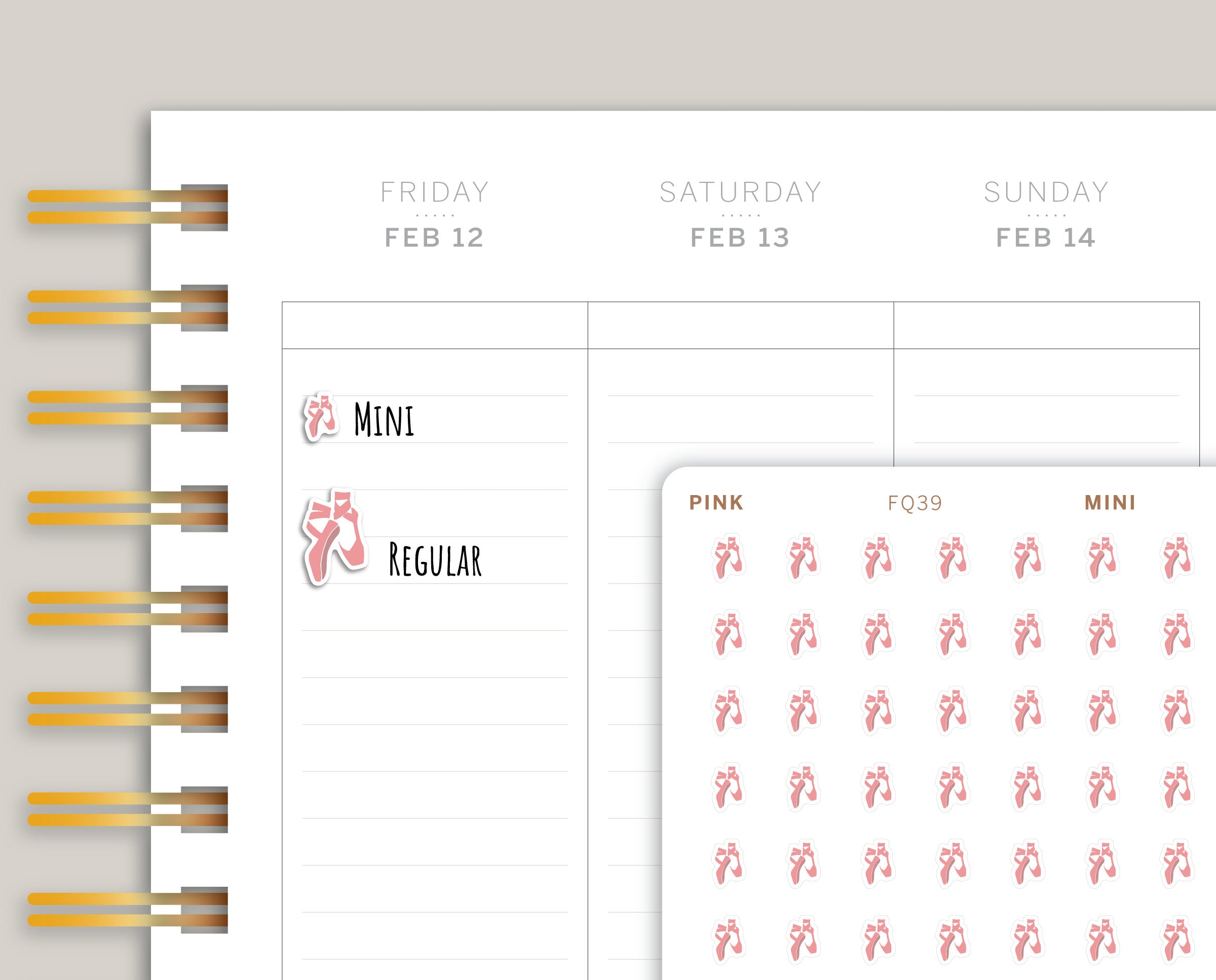 Ballet / Dance Sports Planner Stickers FQ39