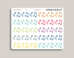 Music Note Icon Planner Stickers for Makse Life Planner U48