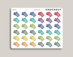 Ticket Icon Stickers for Makse Life Planner U49