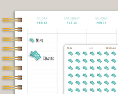 Ticket Icon Stickers for Makse Life Planner U49