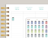 Mason Jar Icon Planner Stickers for Makse Life Planner U53