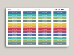 CUSTOM Vertical Header Stickers for MakseLife Planners R46
