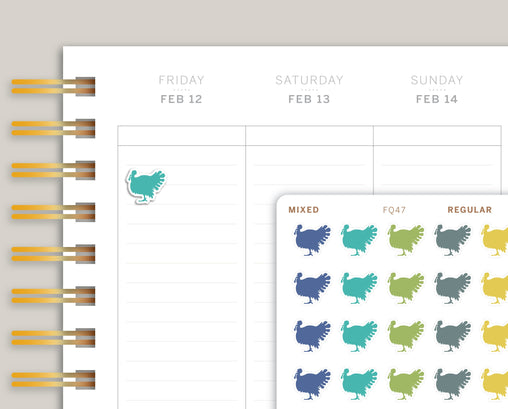 Turkey Icon Planner Stickers FQ47