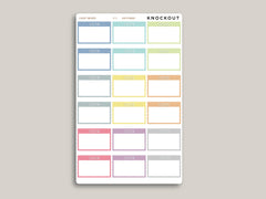 CUSTOM Outlined Half Box with Label Stickers for MakseLife Planners R50
