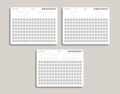 Solid Date/Number Circle Planner Stickers for MakseLife Planner U55