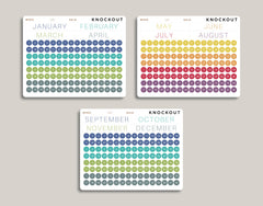 Solid Date/Number Circle Planner Stickers for MakseLife Planner U55