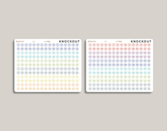 2 Tone Date/Number Circle Planner Stickers for MakseLife Planner U58