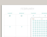 2 Tone MINI Date/Number Circle Planner Stickers for MakseLife Planner U58