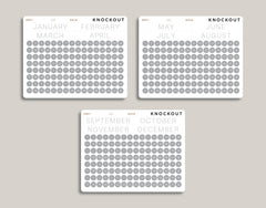 Solid Date/Number Circle Planner Stickers for MakseLife Planner U55