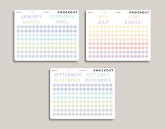 2 Tone Solid Date/Number Circle Planner Stickers for MakseLife Planner U56