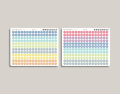 Solid Date/Number Circle Planner Stickers for MakseLife Planner U57