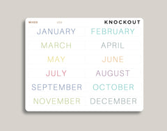 Month Cover-Up Planner Stickers for MakseLife Planner U59