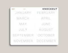 Month Cover-Up Planner Stickers for MakseLife Planner U59