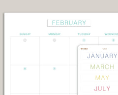 Month Cover-Up Planner Stickers for MakseLife Planner U59