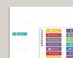 Federal Holiday & Notable Dates Monthly Planner Stickers for Daily MakseLife Planner U60