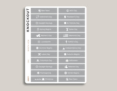 Federal Holiday & Notable Dates Monthly Planner Stickers for MakseLife Planner U61