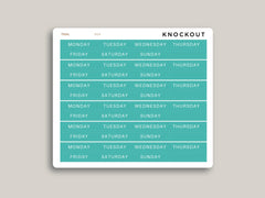 Solid Month View Day of the Week Cover Planner Stickers for MakseLife Daily Planner R64