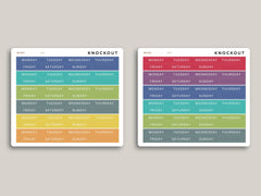 Solid Month View Day of the Week Cover Planner Stickers for MakseLife Daily Planner R64