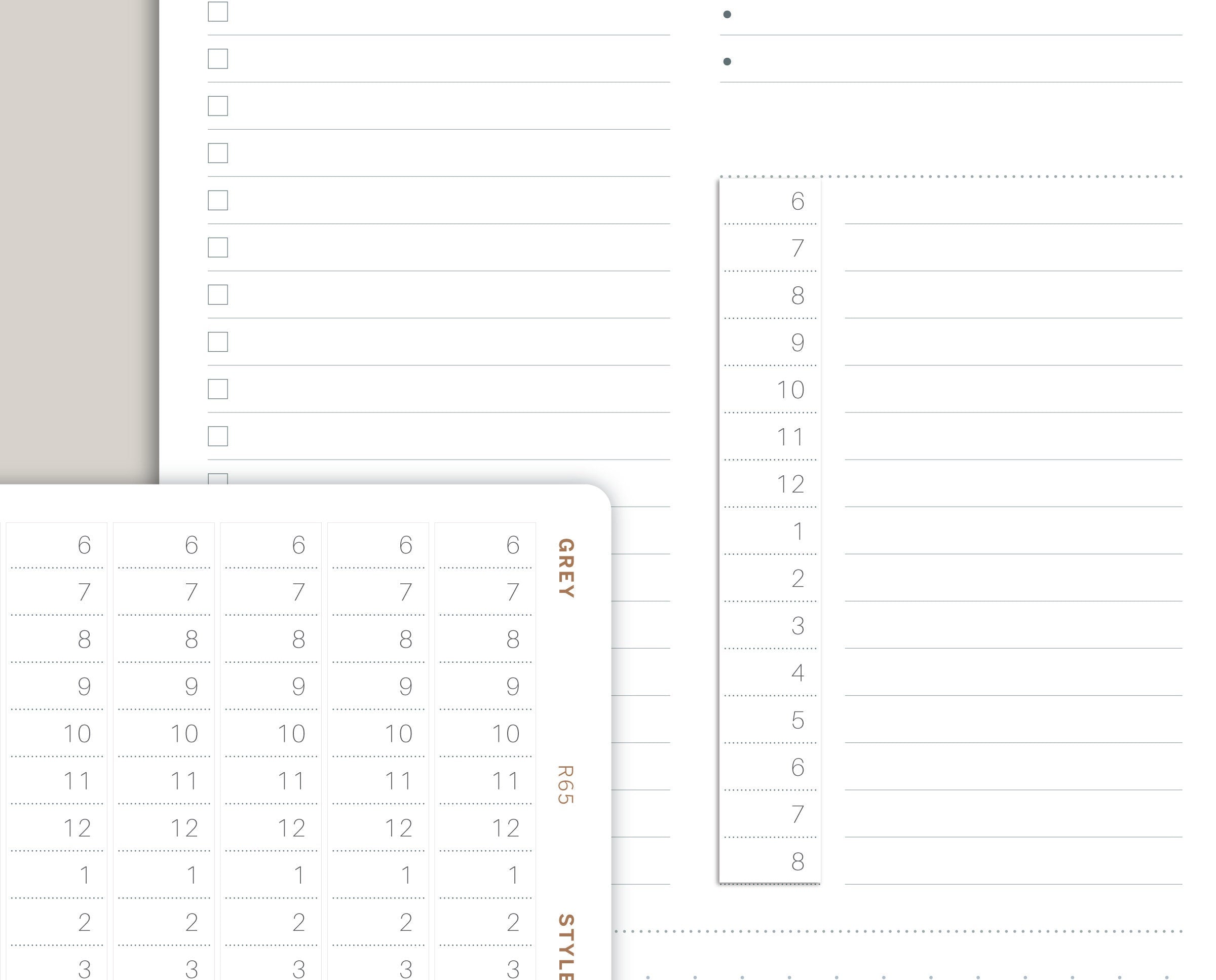 CUSTOM Time Strip Planner Stickers for MakseLife Daily Planner R65C