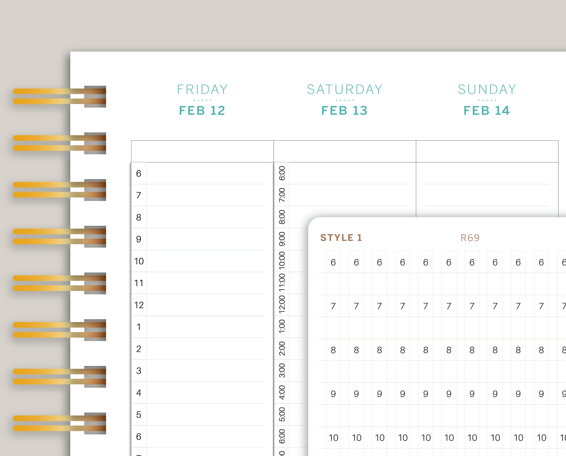 CUSTOM Time Strip Planner Stickers for MakseLife Planner R69C