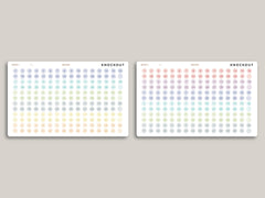 2 Tone MEDIUM Date/Number Circle Planner Stickers for MakseLife Planner R71