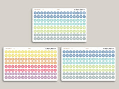 Solid LARGE Date/Number Circle Planner Stickers for MakseLife Planner R72