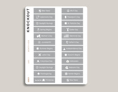 Federal Holiday & Notable Dates Monthly Planner Stickers for Daily MakseLife Planner U60