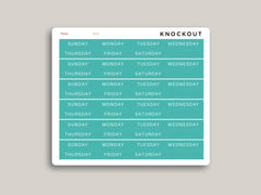 Solid Month View Day of the Week Cover Planner Stickers for MakseLife Daily Planner R64