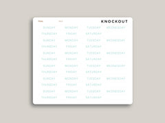 White Month View Day of the Week Cover Planner Stickers for MakseLife Daily Planner R63