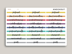 A5 Daily Goal Label Highlight Header Stickers for MakseLife Planners R76
