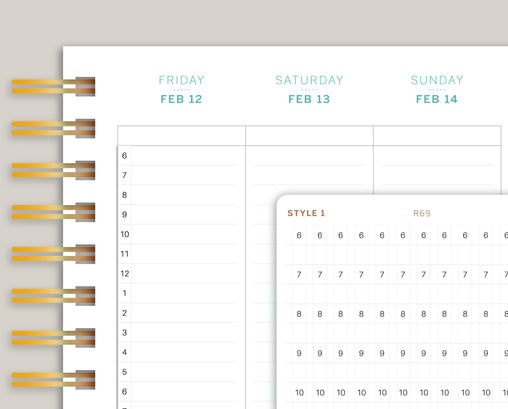 Time Strip Planner Stickers for MakseLife Planner R69
