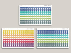Solid LARGE Date/Number Circle Planner Stickers for MakseLife Planner R72