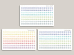 2 Tone LARGE Date/Number Circle Planner Stickers for MakseLife Planner R73