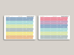 Solid Month View Day of the Week Covers for Hobonichi Cousin HTL14